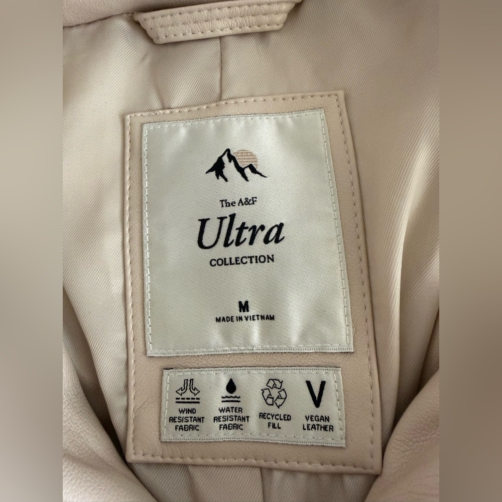 Abercrombie & Fitch CINCHED CUFF MINI PUFF - Winter Jacket beige size M - Picture 11 of 14